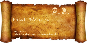 Patai Mónika névjegykártya